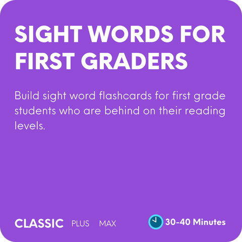 Sight Words for First Graders