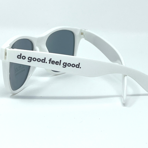 Do Good. Feel Good. Sunglasses (White)